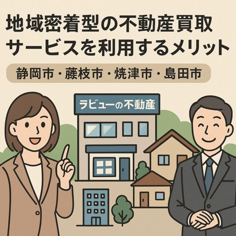 地域密着型の静岡不動産買取サービスを利用するメリット｜静岡市・藤枝市・焼津市・島田市の不動産買取