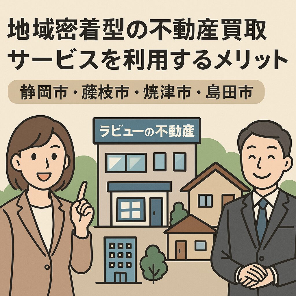 地域密着型の静岡不動産買取サービスを利用するメリット｜静岡市・藤枝市・焼津市・島田市の不動産買取
