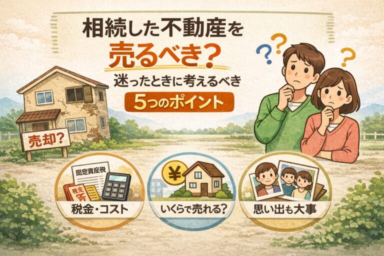 相続した不動産を売るべき？迷ったときに考えるべき5つのポイント