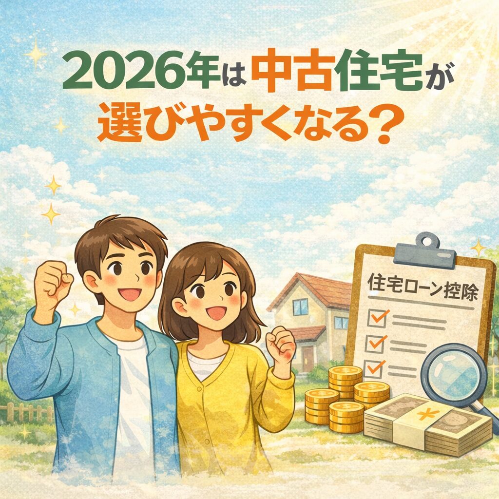 2026年は中古住宅が選びやすくなる？住宅ローン控除の見通しと中古住宅を買うメリット