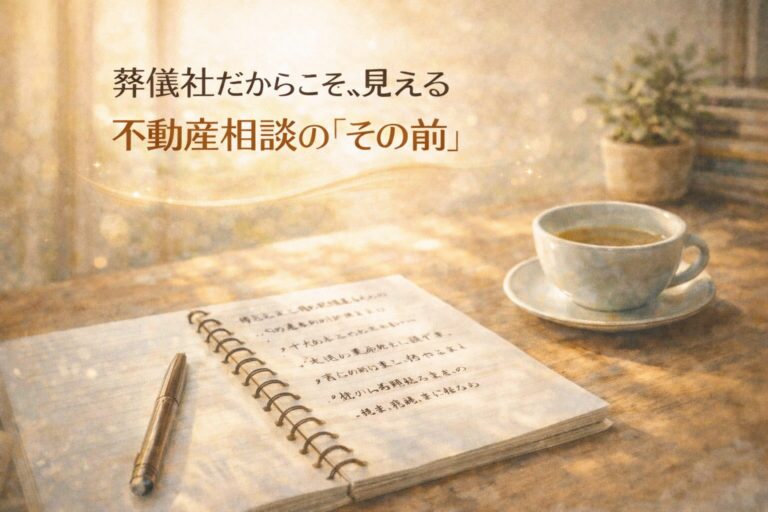 葬儀社だから見える、不動産相談の「その前」